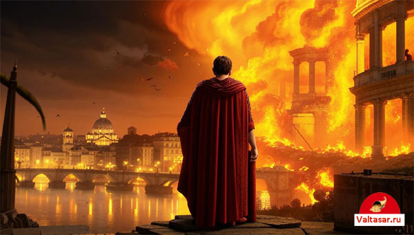 император Нерон сжигает Рим