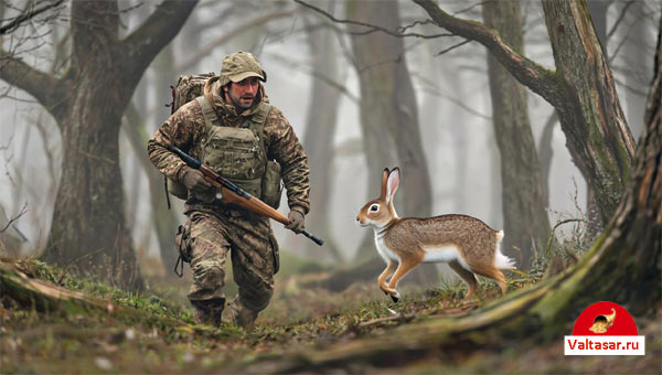 охотник и заяц