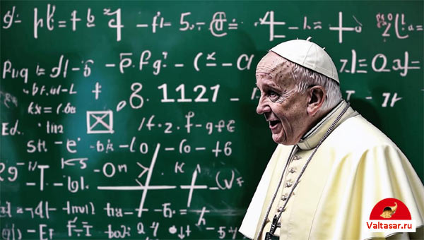 Папа Римский у доски