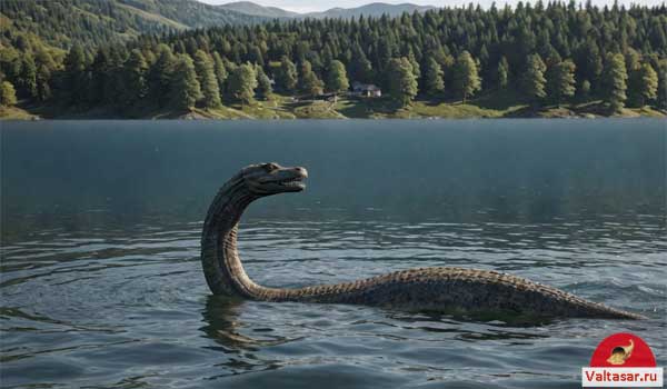 Несси в озере