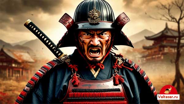 японский воин в ярости
