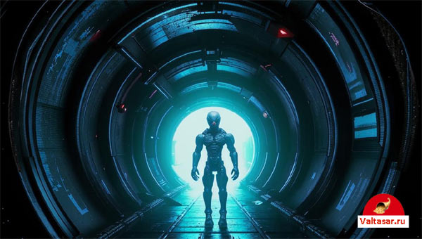 инопланетянин в тоннеле