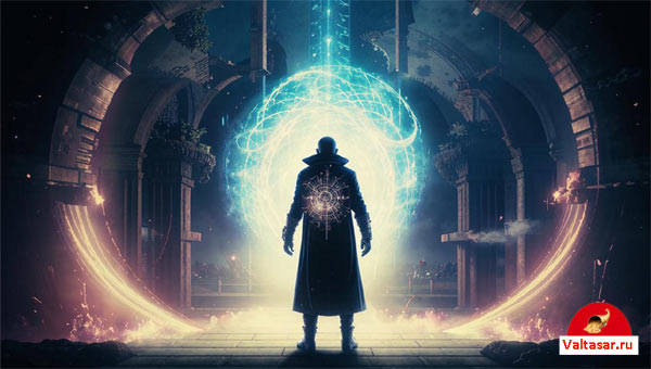человек в мистическом ореоле