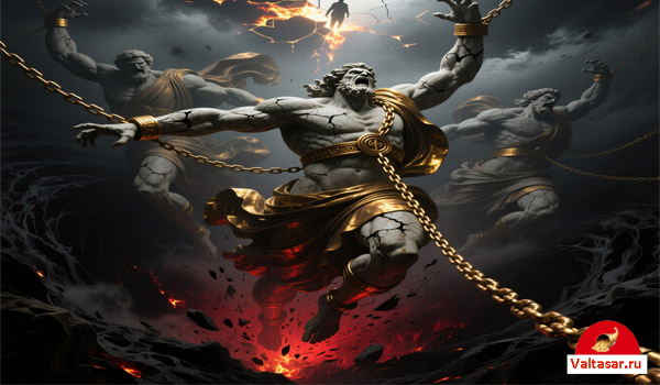 плененные титаны в цепях