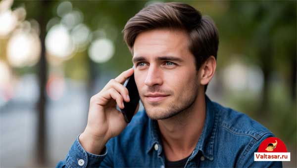 мужчина разговаривает по телефону