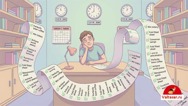 человек скучает в повседневной рутине