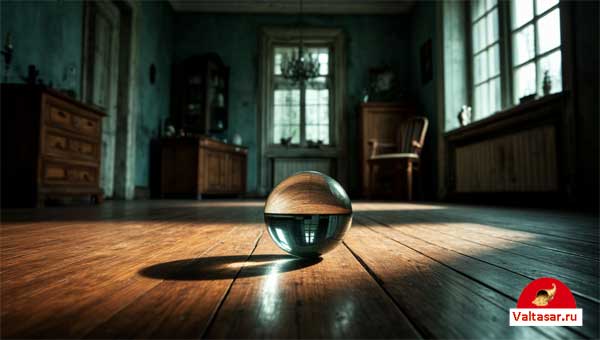 стеклянный шарик в квартире