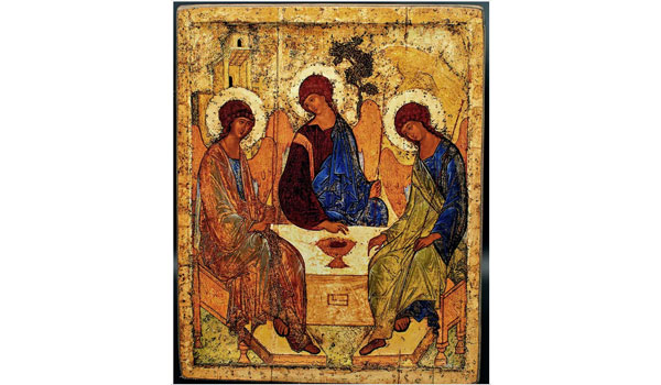 Икона Андрея Рублева "Троица"